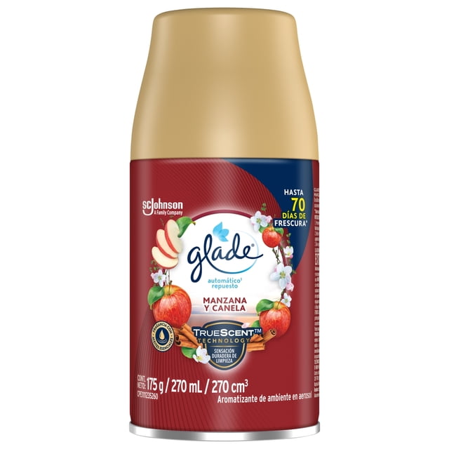 Aromatizante Automático en Aerosol Glade Manzana y Canela Repuesto de 175 g