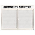 thumbnail image 1 of Aarco Products ODCC4860RHW 2-Door Outdoor Enclosed Bulletin Board with Header - White, 1 of 1