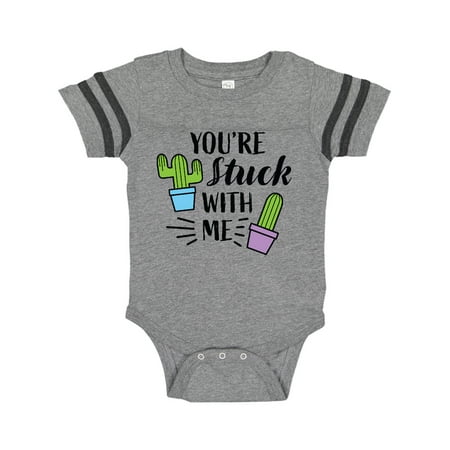 

Inktastic You re Stuck with Me with Cacti Gift Baby Boy or Baby Girl Bodysuit
