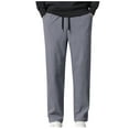 thumbnail image 1 of Dagugfen Mens Casual Pants High Waist Straight Leg Drawstring Loose Working Casual Pants Fall Winter, 1 of 3