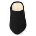 thumbnail image 6 of BLISSFUL STEP Women's Slides Block High Heels Slip on Pointed Toe Slide Mules Black 5.5, 6 of 8