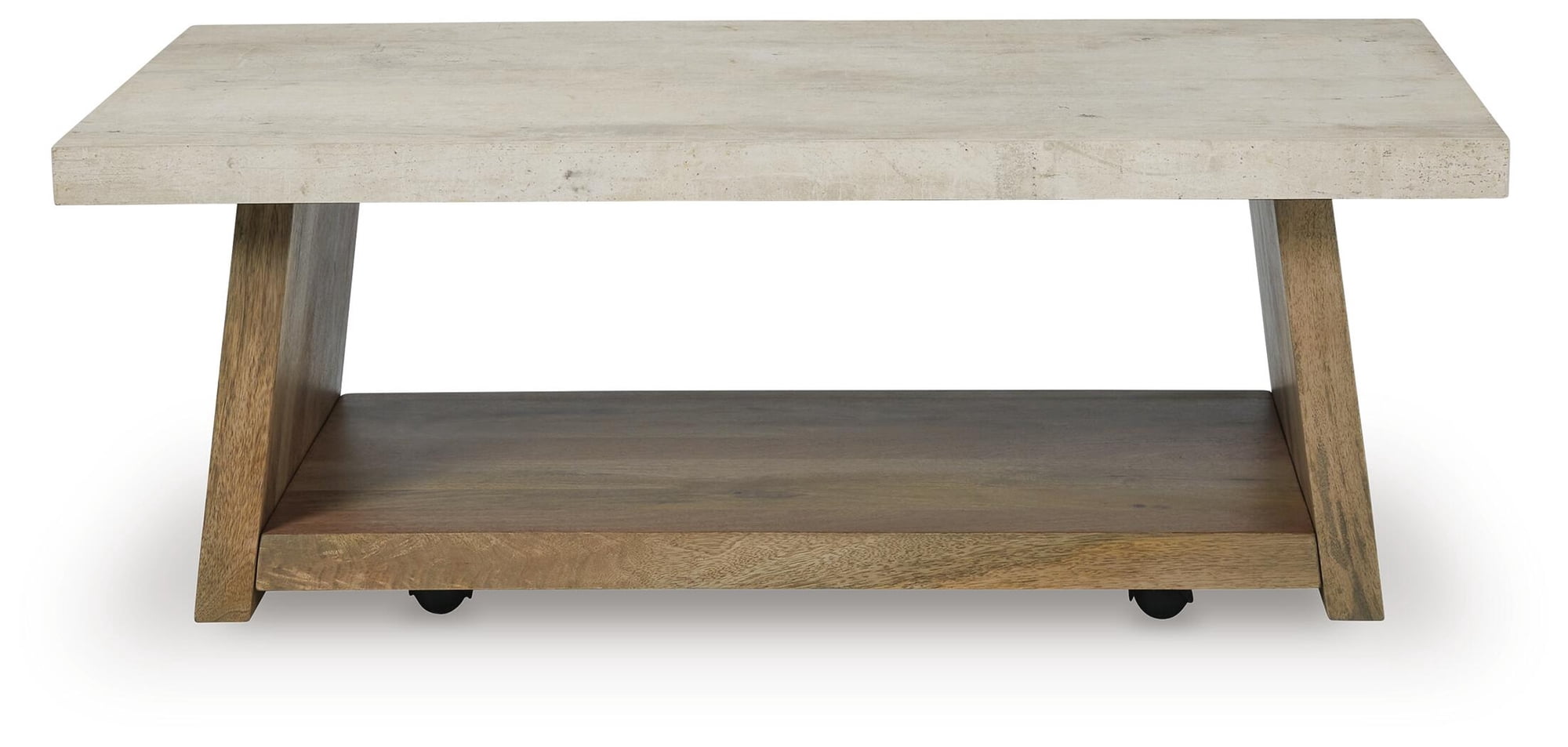 Signature Design By Ashley Brendalhouse Rectangular Cocktail Table in Light Brown