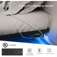 thumbnail image 5 of Floating Bed Frame Queen Size with Smart LED Lights and Charging Station - Modern Metal Platform Bed, Easy Assembly No Box Spring Needed, 5 of 14