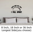 thumbnail image 2 of Every Now Then I Fall Apart Funny Taco Broken Food Yummy Wall Decals for Walls Peel and Stick wall art murals Black Small 8 Inch, 2 of 2