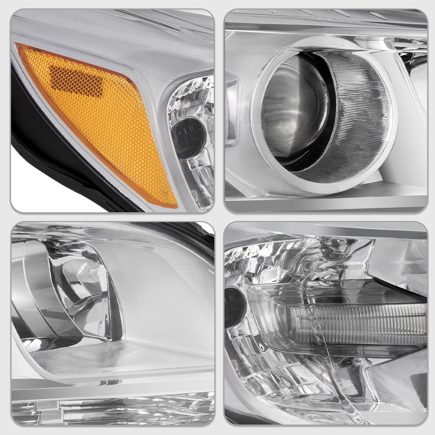 For 2013-2015 Chevy Malibu LT LTZ Chrome Right Passenger Side Headlight Assembly
