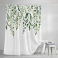 thumbnail image 3 of Shower Curtains for Bathroom, Eucalyptus Leaves Waterproof Fabric Shower Curtain, Sage Green Spring Summer Botanical Decorative Bathroom Curtain for Bathtub, 72"x78", No Hooks Included, 3 of 9