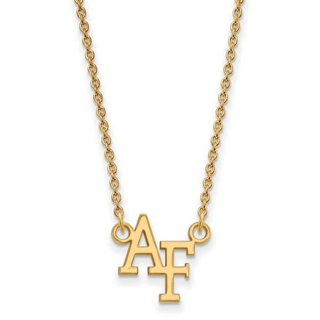 Air Force Small (1/2 Inch) Pendant w/Necklace (10k Yellow Gold)