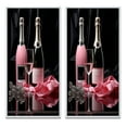 thumbnail image 2 of Designart "Pink Stylish Bag & Champagne III" Fashion Framed Wall Art Set Of 2 - Pink Fashion Framed Wall Art Set Of 2, 2 of 7