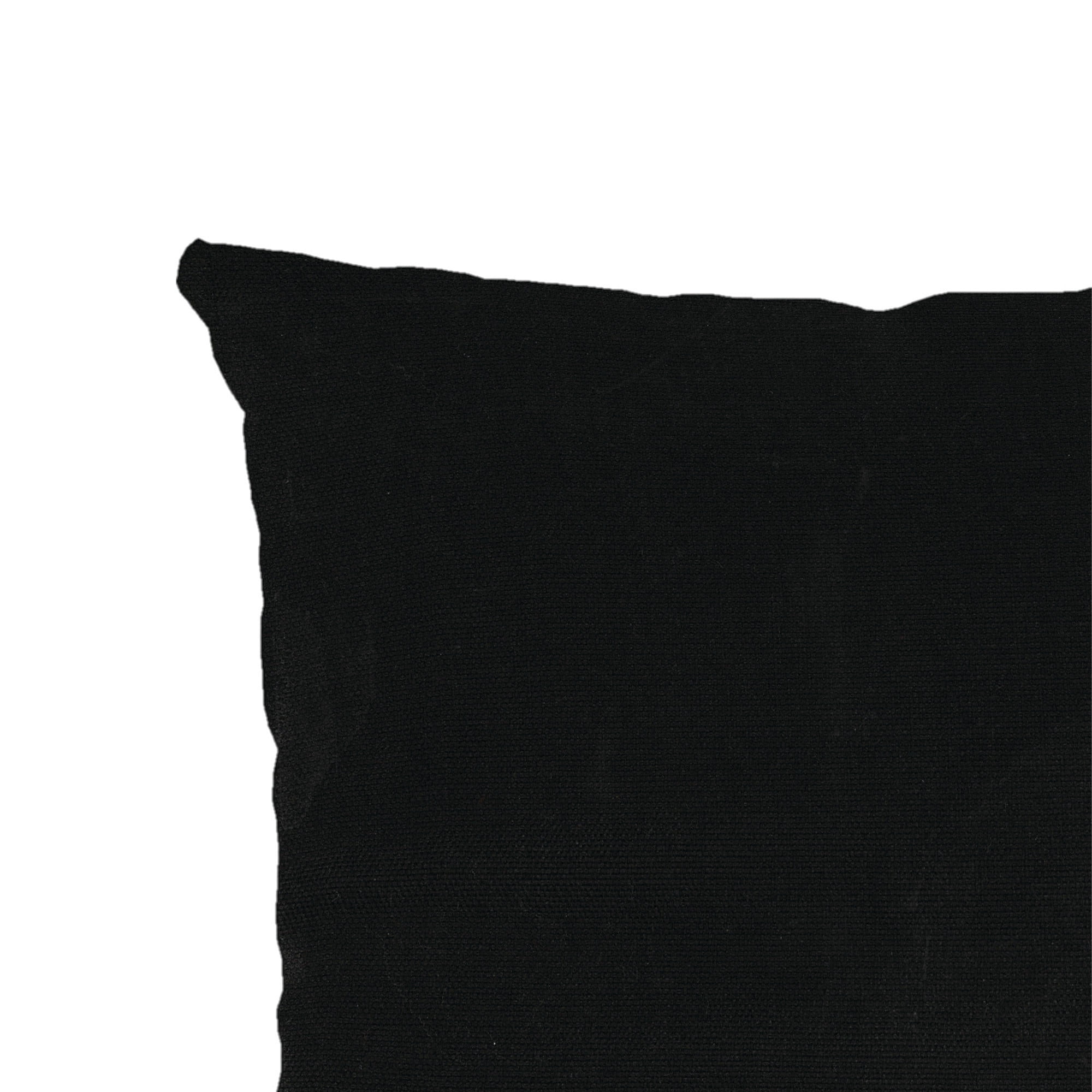 Jordan Manufacturing 14" x 20" Canvas Black Solid Rectangular Outdoor Lumbar Throw Pillow (2 Pack)