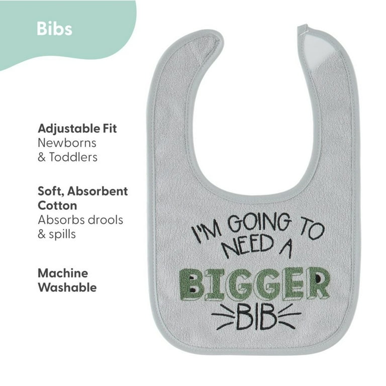 The Peanutshell Terry Feeding Baby Boy Bibs 10 Pack, Dino photo 5