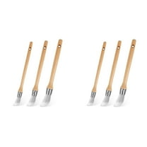 Trim Paint Brush,Edge Painting Tool Kit,Round Trim Brushes for Corner,Touch UPs,Artwork,House Wall Edges 6-Pack,6 x Painting brushes,Wood Color