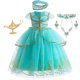 thumbnail image 1 of Vestido de princesa Jasmine para niña, disfraz de Aladdín, lámpara mágica, pantalones superiores de fantasía para fiesta de cumpleaños y Halloween Fivean unisex, 1 of 2