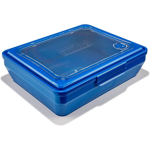 Mr. Bar-B-Q Cook, Carry & Serving Tray, Clear Lid, Stackable for Indoor & Outdoor, 1 Count