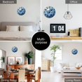 thumbnail image 4 of Blue Flower Floral Wall Clock 10 Inch Silent Non Ticking Round Wooden Clock Decoration for Living Room Kitchen Bedroom Bathroom Office Classroom, 4 of 8