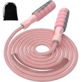 thumbnail image 3 of Cuerda para saltar de algodón ajustable, cuerda para saltar ponderada para mujeres, adultos y niños, ejercicio físico atlético, cuerda para saltar (rosa), 3 of 3