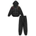 thumbnail image 3 of Alvivi Men's 2Pcs Sauna Suit Sweat Compression Jacket Top with Pants for Fitness Workout Sports Type A Black XXL, 3 of 7