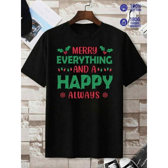 Merry Everything T-Shirt funny t shirts print for men top casual black Casual sportswear clothing, perfect for every day t shirts For summer Fall, As Gifts Daily and weekend wear Casual sportswear