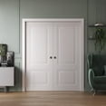 thumbnail image 2 of Sliding Double Pocket Doors 84 x 84 inches | SELECT 2249 White | Kit Rail Hardware | Solid Wood Interior Bedroom Doors, 2 of 5