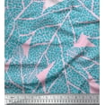 thumbnail image 3 of oneOone Polyester Lycra Blush Pink Fabric Leaves Panel Craft Projects Decor Fabric Printed By The Yard 56 Inch Wide, 3 of 3