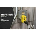 thumbnail image 4 of Coleman Cable 14650013-6 Yellow 15A 120V Surge Protector GFCI Portable Plug, 4 of 8