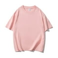 thumbnail image 5 of Olyvenn Fashion Womens Fashion Dropped Shoulder Loose T-Shirt Oversized Casual Summer Short Sleeve Tops Stylish Sports Tees Pink L, 5 of 5
