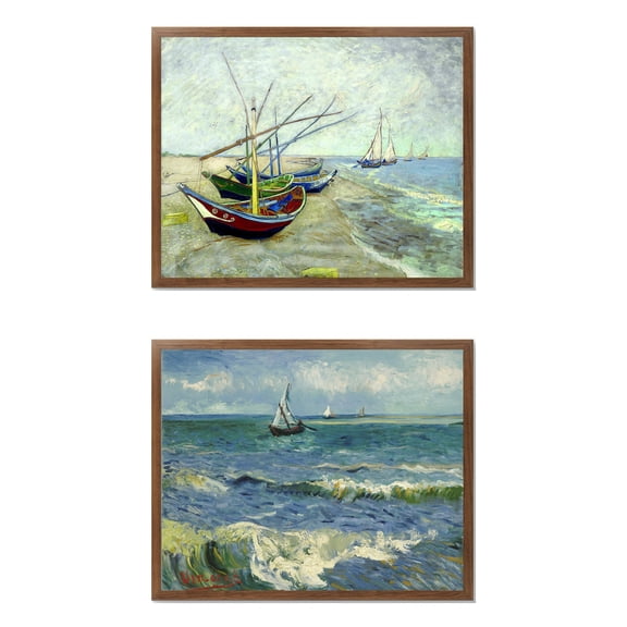 2 Pack 5D Diamond Painting Kits for Adults, Full Drill Van Gogh Diamond Art Painting DIY for Home Wall Decor Gift 30x40cm, 1-2-31