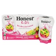 (2 pack) (2 Pack) Honest Kids Organic Juice, Berry Berry Good Lemonade, 6.75 Fl Oz, 8 Count