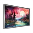 thumbnail image 5 of Designart "Watercolor Scenery Of Aurora Borealis V" Aurora Borealis Picture Framed Canvas Prints, 5 of 5