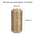 thumbnail image 2 of Unique Bargains 186 Yards 210D/1mm Leather Sewing Thread Polyester Waxed Cord, Dark Tan, 2 of 5