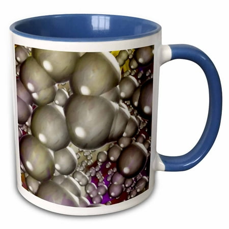 Sci Fi Geek Mug - 3dRose Alien Eggs Abstract Sci-fi - Two Tone Blue Mug, 11-ounce