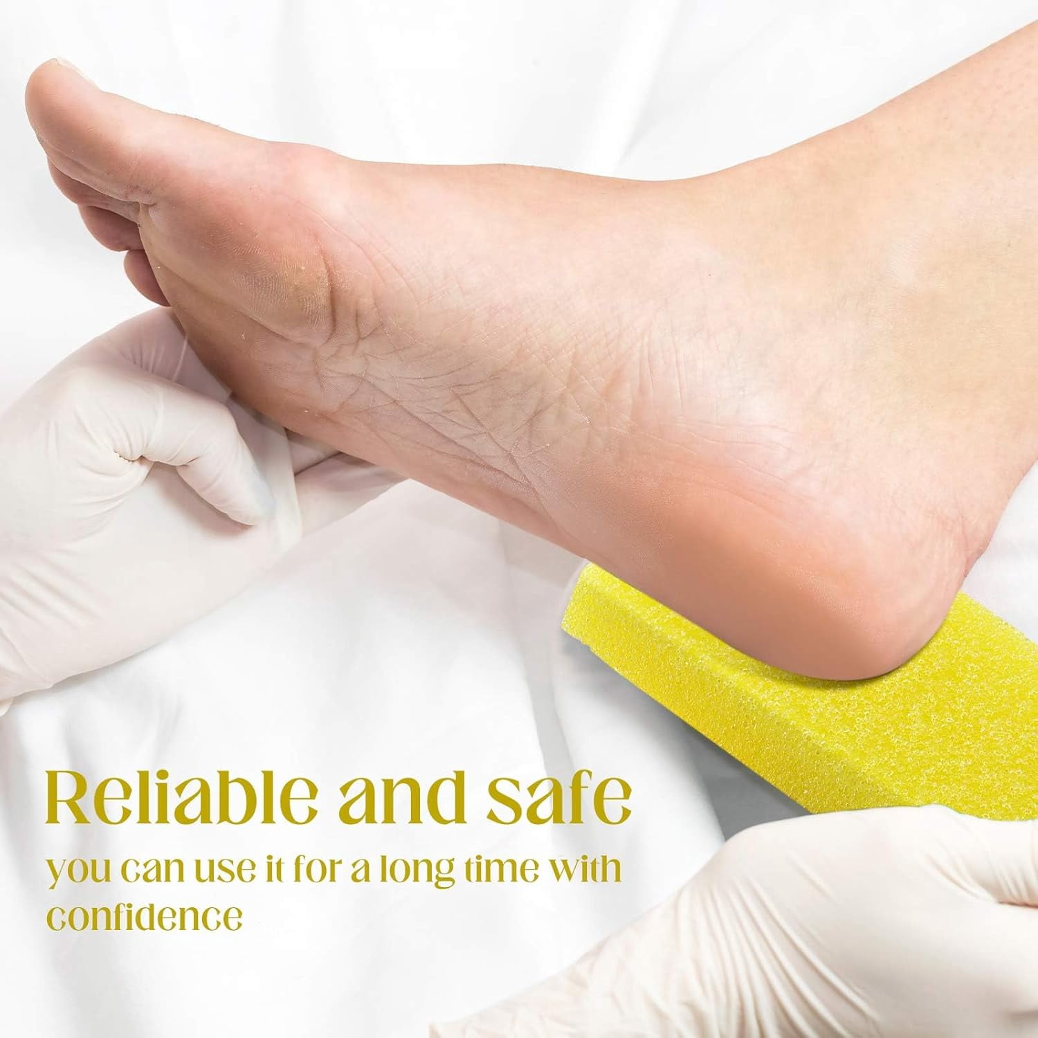 100 Pcs Pumice Stone for Feet Scrubber Dead Skin Disposable Pedicure Pumice Stone Foot Shower Scrubber for Heel Cuticle Callus Remover Bath Spa(Yellow)