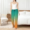 thumbnail image 6 of Lsque Orange To Teal Gradient1 Print Women's Pajama Pants, Lounge Pant - Comfortable Home Wear,Elastic Waistband, Stylish Design-X-Large, 6 of 9