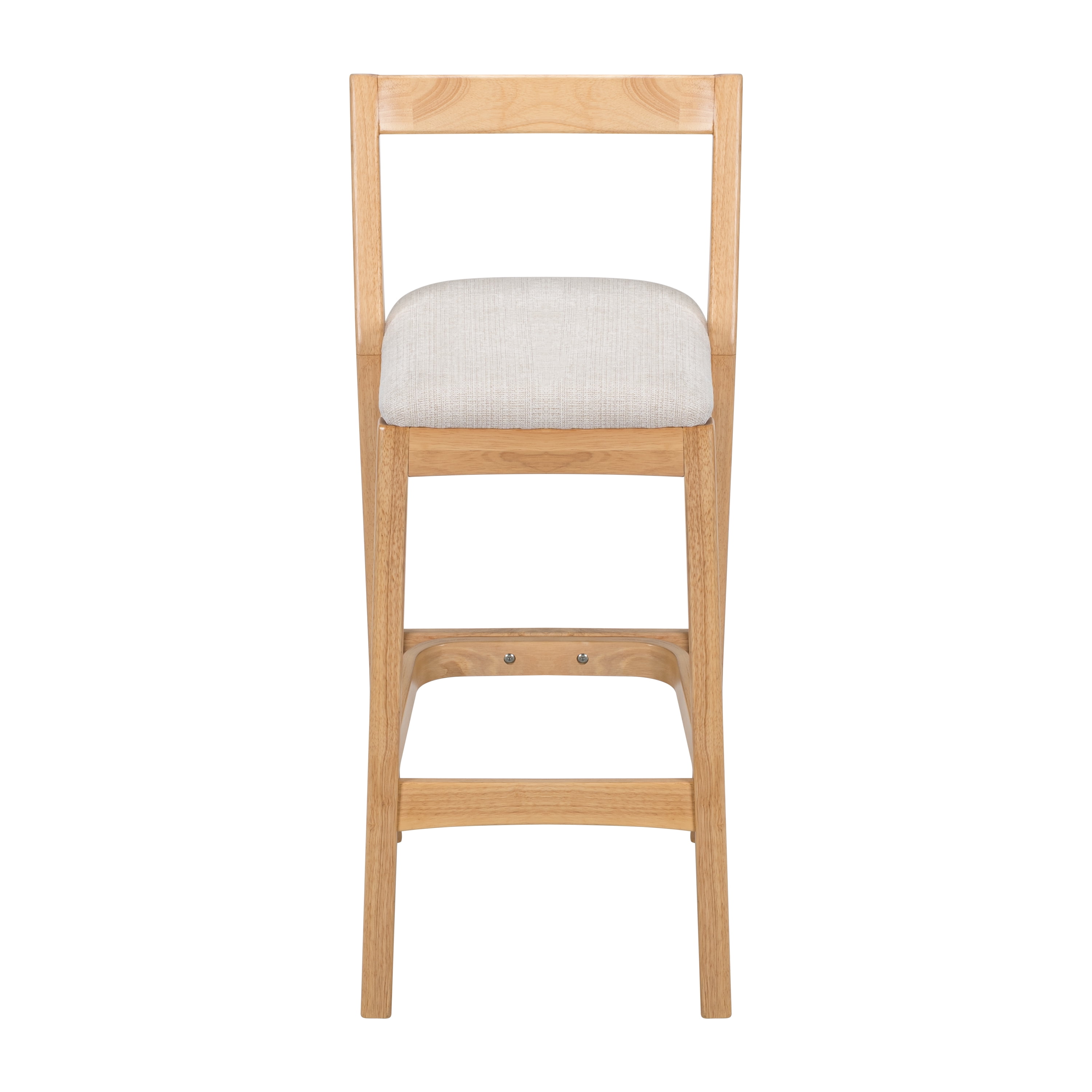Indoor Rubberwood Barstool, Set of 2