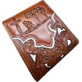 thumbnail image 3 of Floral Leather Cowboy Praying At Cross Wallet, 3 of 11
