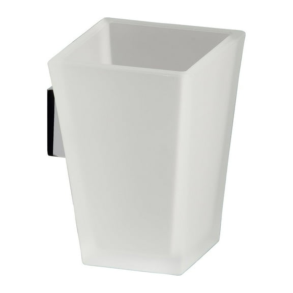 Cristal Wall Toothbrush Holder - Chrome/Glass