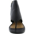 thumbnail image 3 of Franco Sarto Womens Skye Zip Open Toe Cutaway Sandal Black Leather 7M, 3 of 3