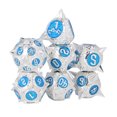 thumbnail image 2 of Juego De Dados, Dados Poliédricos De Aleación Metálica Desplazamiento Equilibrado 7 PCS Número Claro Portátil Para Niños Para Juegos De Rol ANGGREK  Otros, 2 of 8