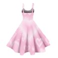 thumbnail image 4 of Valentines Day Sleeveless Vintage Fit Dress with Heart Print Pattern Casual A-line Dresses Light pink L, 4 of 5