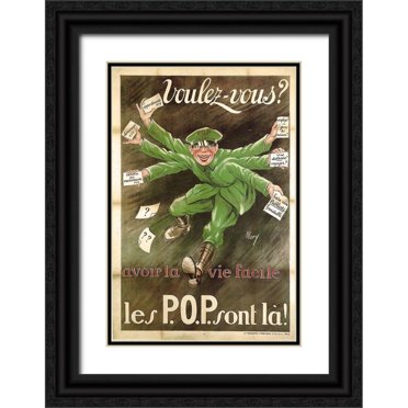 Vintage Apple Collection 23x32 Black Ornate Wood Framed with Double Matting Museum Art Print Titled - La Vie Facile
