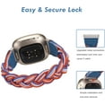 thumbnail image 2 of Wearlizer Elastic Band Compatible with Fitbit Sense 2/Sense/Versa 4/Versa 3 Watch Bands for Women, Slim Solo Loop Braided Strap Wristband Stretchy Woven Accessory, 2 of 6