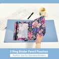 thumbnail image 3 of FORMRS 2 Pack Pencil Pouch for 3 Ring Binder with Clear Window Zipper Case, Soft Pinks Flowers, 3 of 6