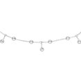 thumbnail image 2 of 14k White Gold 3mm Round Cubic Zirconia Choker Adjustable Necklace 17 Inch Choker Necklace for Women, 2 of 2