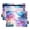 Alcohol Ink Flowers, variant on Lion Rabbit Faces 2 Pack Pencil Pouch for 3 Ring Binder Smooth Zipper Folders with Pockets Clear Window Pencil Case