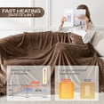 thumbnail image 6 of ELEKA Electric Heated Blanket Full ,72" x 84"， 8 Heating Levels，10 H Timer,Brown, 6 of 9