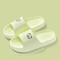 thumbnail image 4 of Women & Menâs Shower Slippers Cute Bear Pattern Slide Slippers, Indoor Non- EVA Sole, Bathroom House Shoes Beach Sandals(Green,7-8), 4 of 6