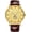 Leather Band, variant on Mens Automatic-Self-Wind Luxury Dragon and Phoenix Series Skeleton Stainless Steel Gold-Tone Wrist-Watch