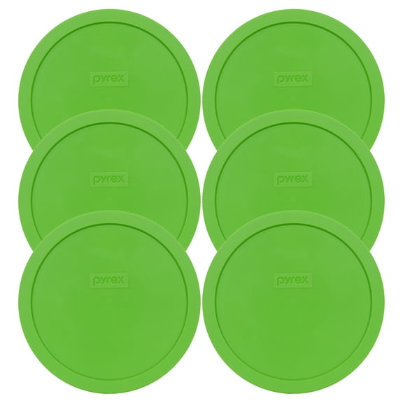 Pyrex Replacement Lid 7402-PC Green Round Cover (6-Pack) for Pyrex 7402 7-Cup Bowl (Sold Separately)
