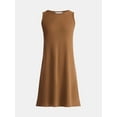 thumbnail image 5 of Time and Tru Women's Sleeveless Ribbed Swing Dress, Sizes XS-XXXL, 5 of 5
