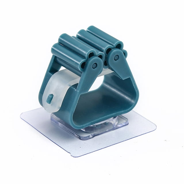 Estante para trapeador sin perforaciones y sin dejar rastro, gancho para trapeador, colgador de pared para baño, para colgar en la pared, clip para trapeador