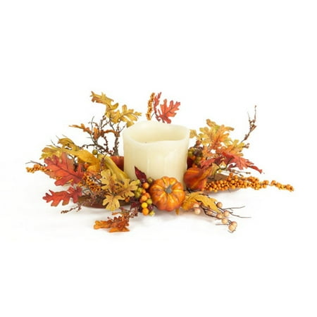 pack of 3 autumn oak leaf with pumpkin decorative wreath pack of 3 autumn oak leaf with pumpkin decorative wreath